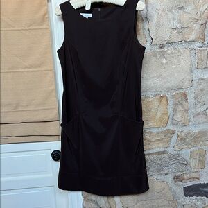 Classic Deep Brown Sheath Type Dress